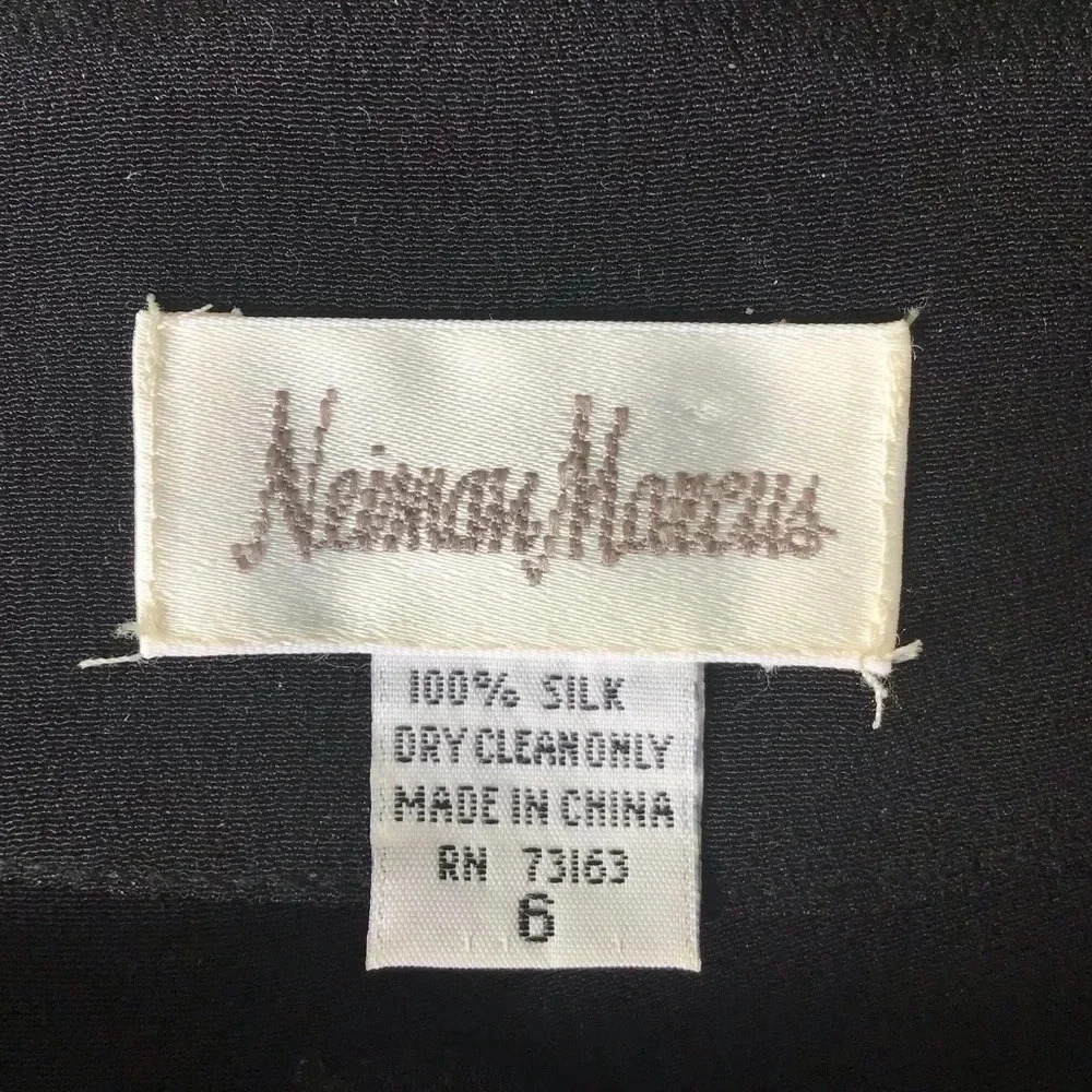Neiman Marcus Imperial Silk tunic black Chinese knot button long sleeve 6 - Picture 6 of 8